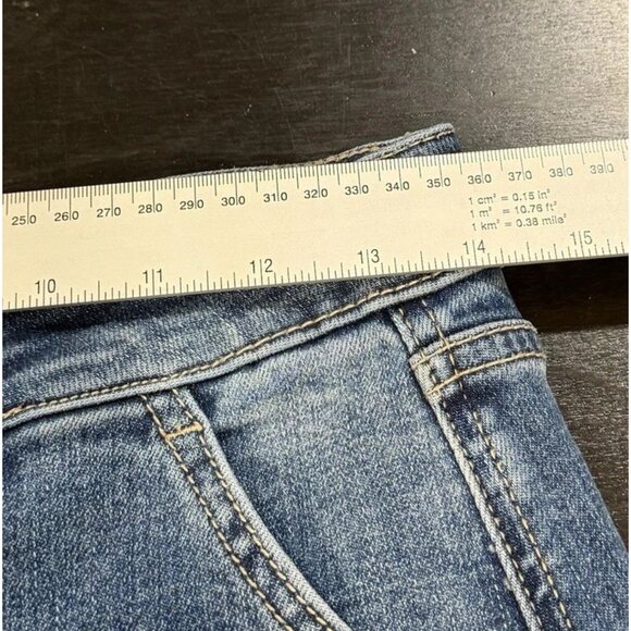 Mica Denim Wide Leg Womens Sz 27 High Rise Hidden Button Fly Medium Wash Jeans - Picture 13 of 15